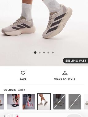 adidas Women's Grey and Black Athletic Sneakers